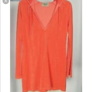 Juicy Couture peach terry tunic/cover up